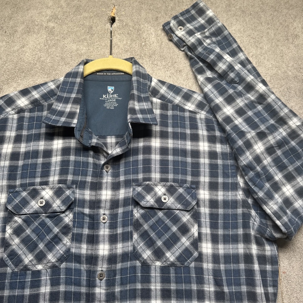 KÜHL Plaid Button Up Shirt Men's Large Cotton Outdoor‎ Hiking Workwear